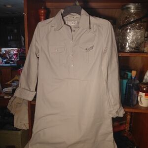 Inyati Private Game Reserve African Nature Size 36 Grey Dress Shirt